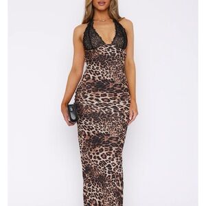 White fox boutique leopard maxi dress